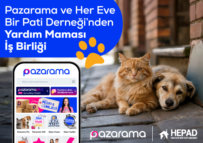 Pazarama ve Her Eve Bir Pati Derneği’nden Anlamlı İş Birliği: Yardım Maması Desteği Projesi Pazarama ve Her Eve Bir Pati Derneği’nden Anlamlı İş Birliği: Yardım Maması Desteği Projesi