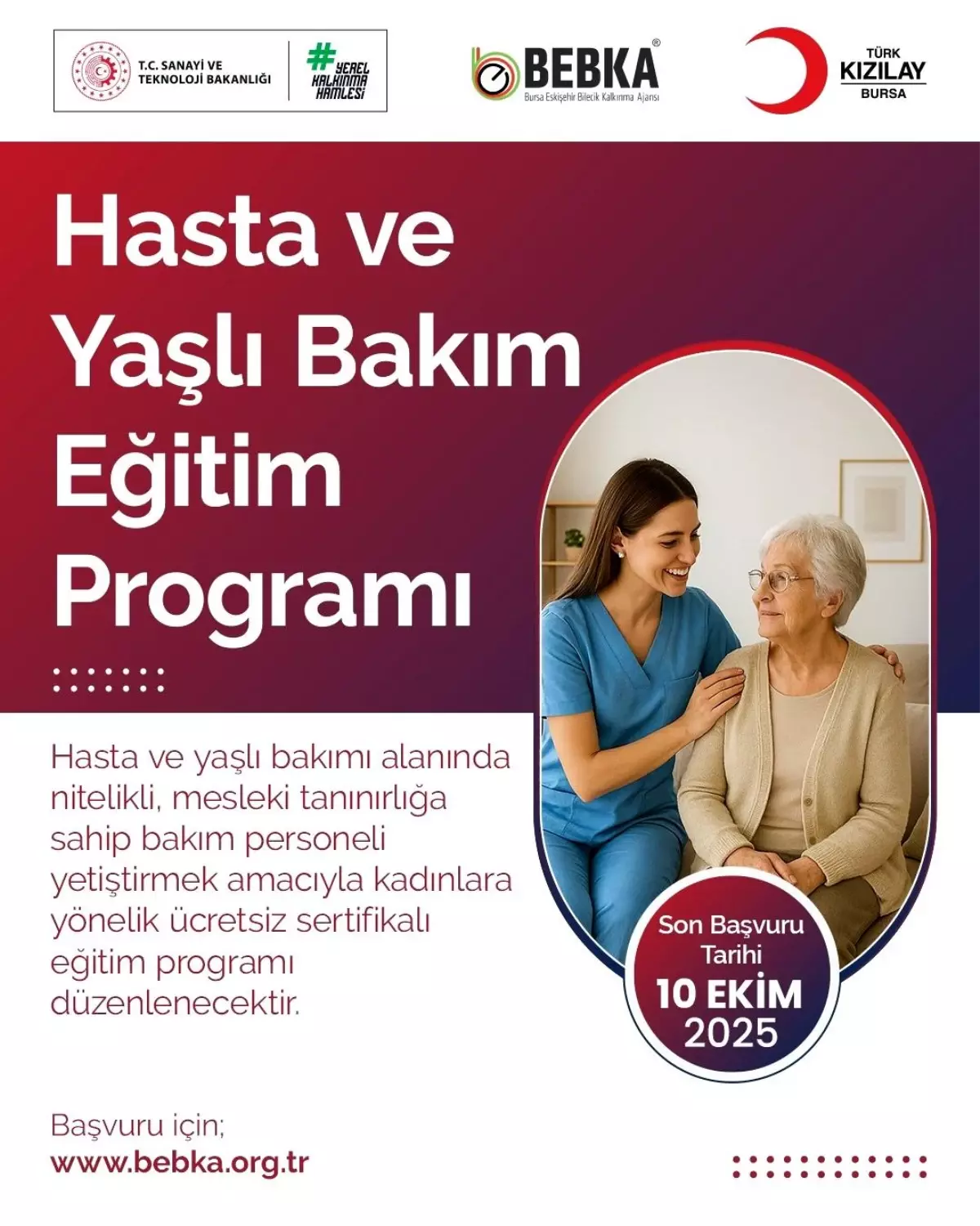 Kadınların İstihdamını Artıracak ‘Hasta ve Yaşlı Bakım Eğitimi’ Başvuruları Açıldı