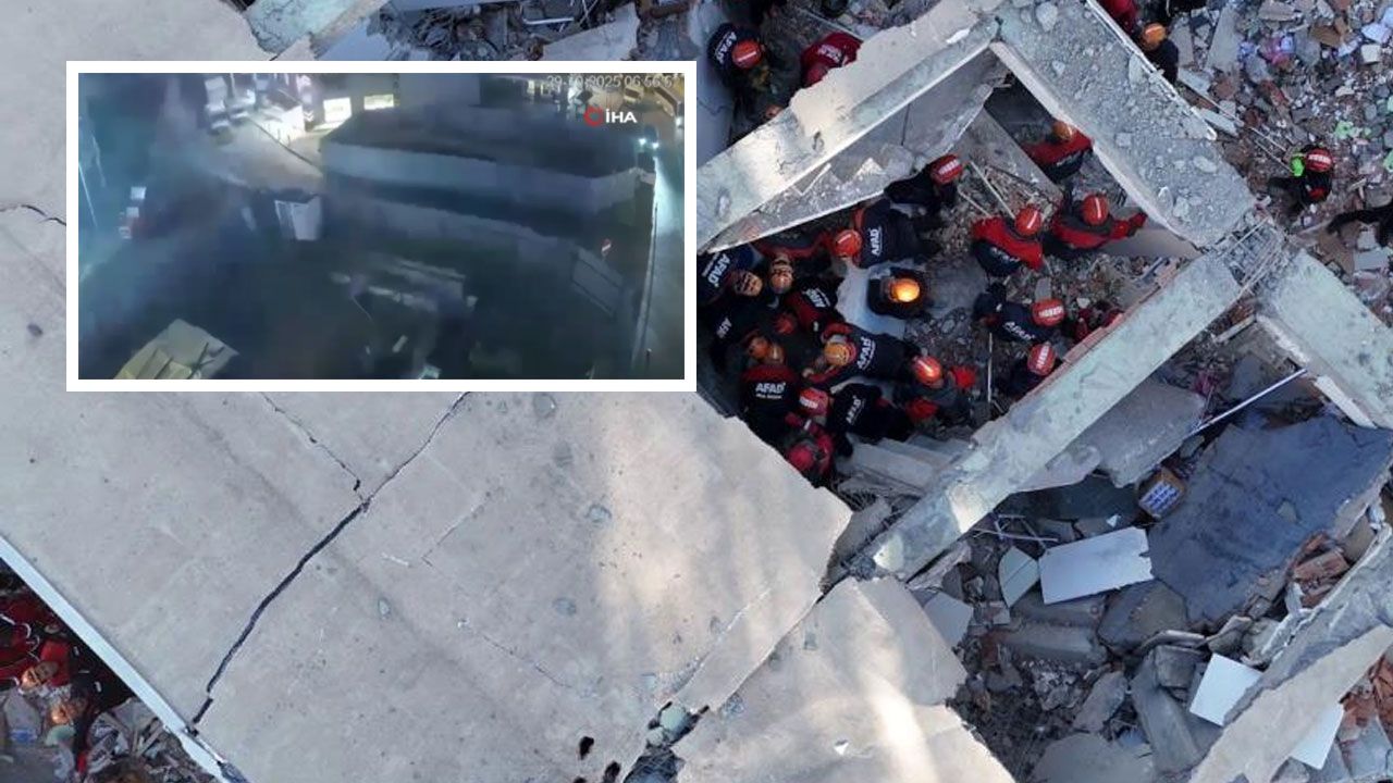 İşte Gebze’deki 7 katlı binanın yıkılma anı