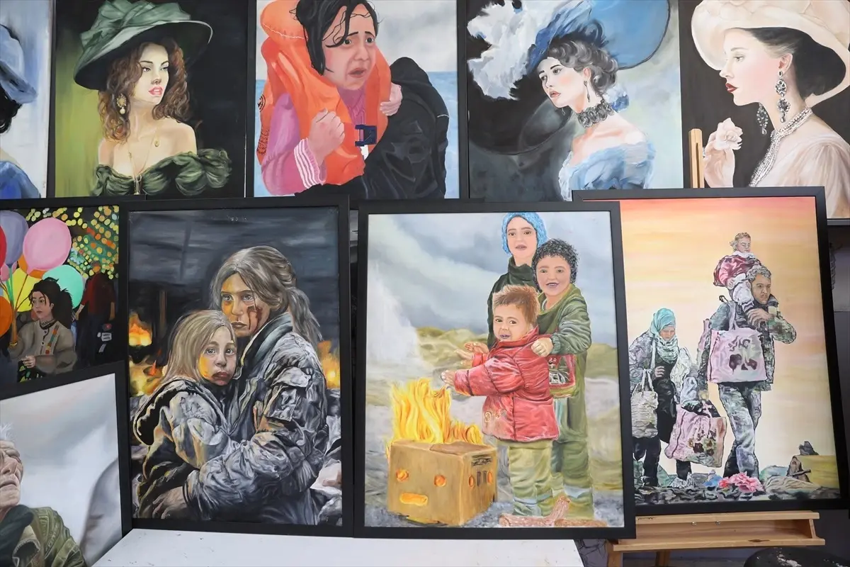 Sanatçı Esengül Bozdağ Alan, Kadınların Sorunlarını Tuvale Yansıtıyor