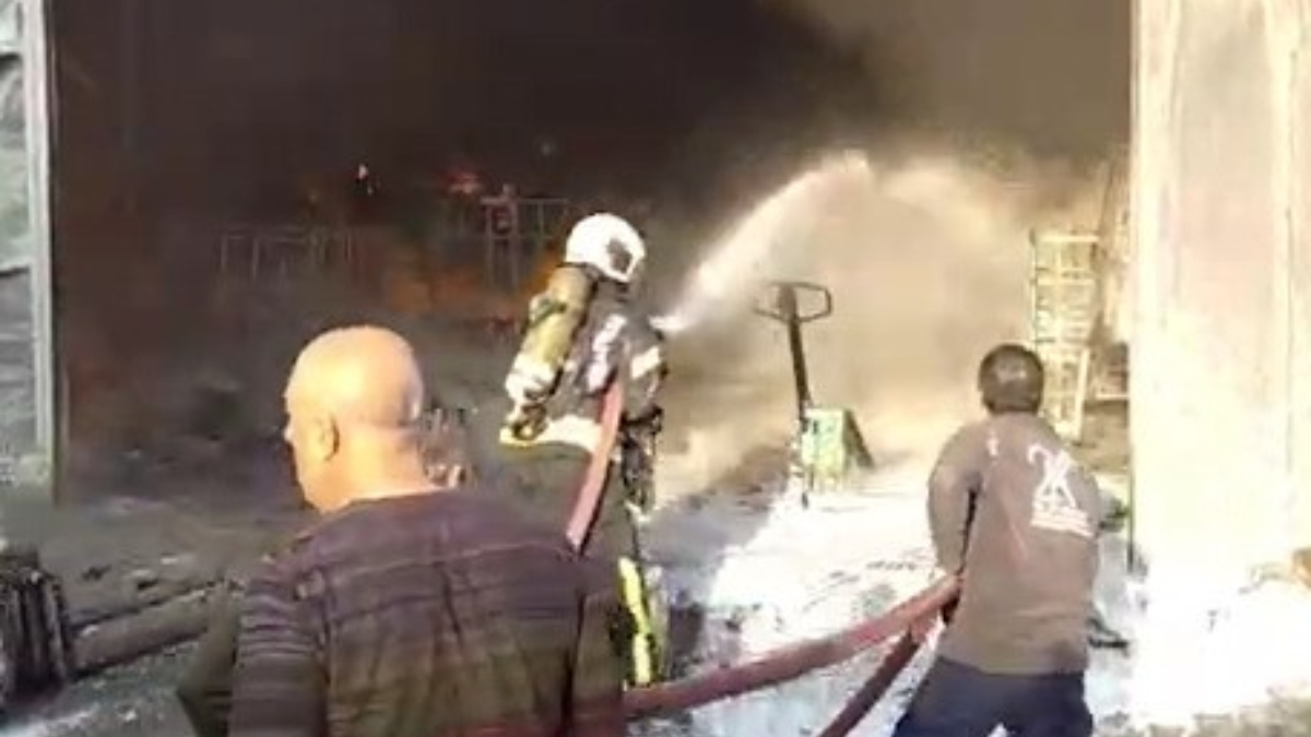 Kocaeli’de 6 kişinin hayatını kaybettiği yangın görüntüleri