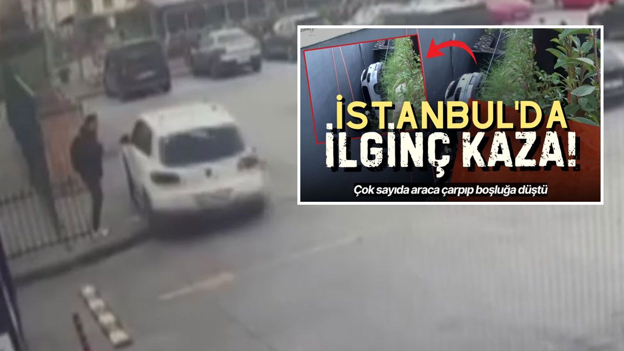 Bahçelievler Otoparkında Yaşanan İlginç Kaza Kamerada